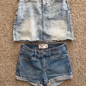 Abercrombie and fitch Jean shorts /skirt